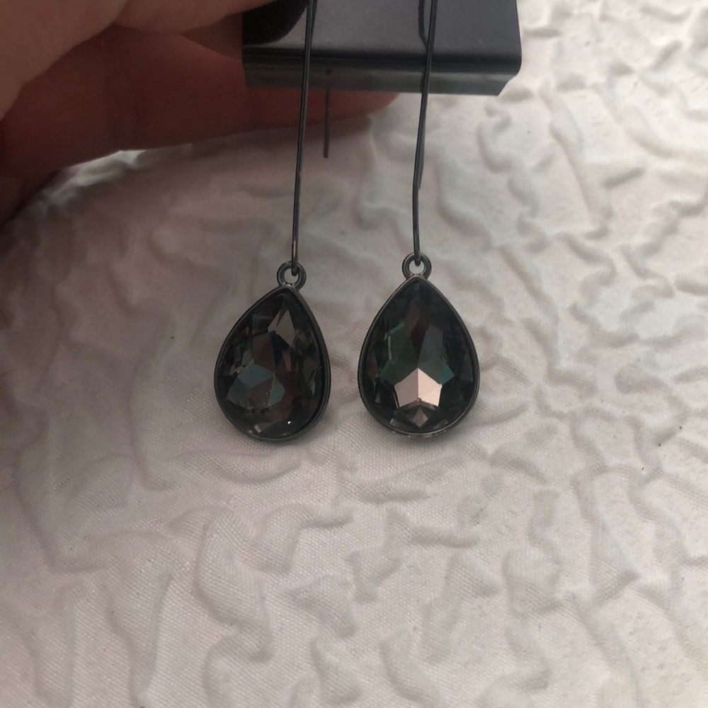 Smokey Tear Drop Earrings